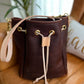 Emery Drawstring Bucket in Tan Kodiak
