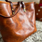 Medium Tote in Maple Glazed Bison Leather