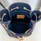 Emery Drawstring Bucket in Navy Kodiak