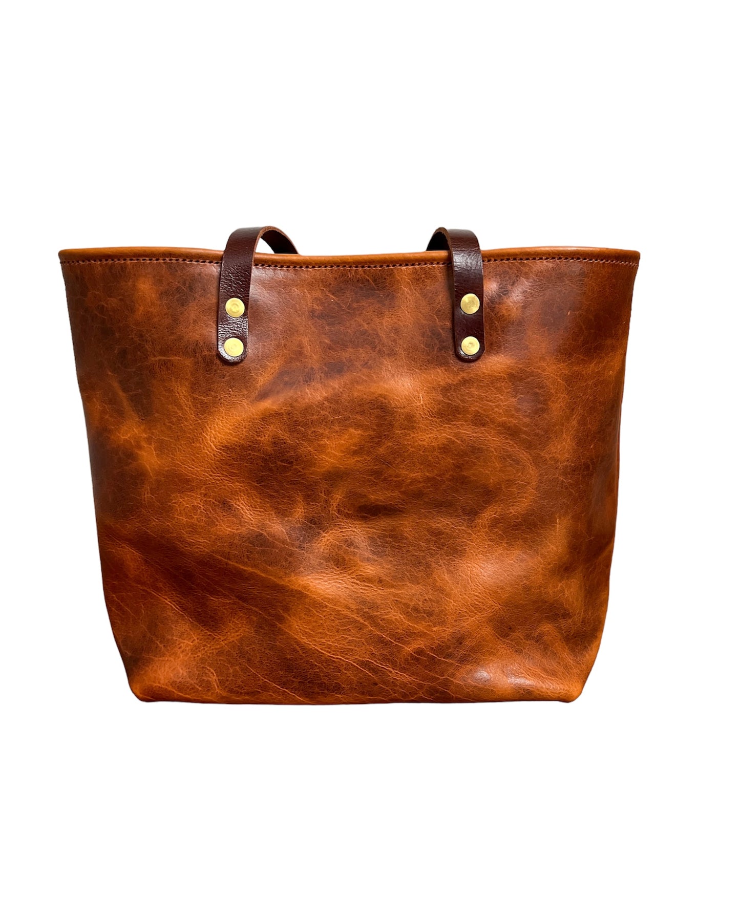 Medium Tote in Maple Glazed Bison Leather