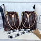 Emery Drawstring Bucket in Mocha