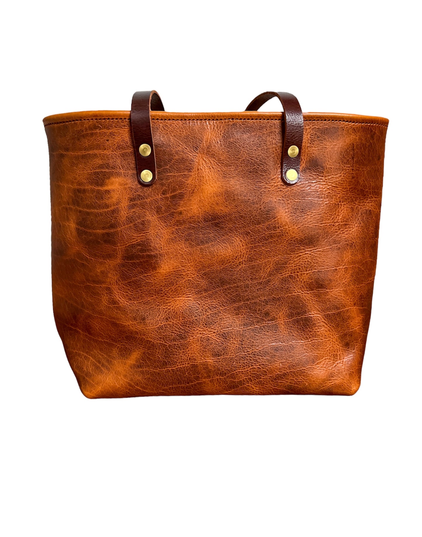 Medium Tote in Maple Glazed Bison Leather