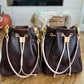 Emery Drawstring Bucket in Mocha