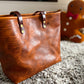 Medium Tote in Maple Glazed Bison Leather