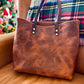 Medium Tote in Maple Glazed Bison Leather