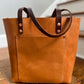 Full Grain Veg Tan Classic Tote in Premium Saddle