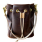 Emery Drawstring Bucket in Tan Kodiak
