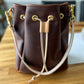 Emery Drawstring Bucket in Tan Kodiak
