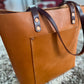 Full Grain Veg Tan Classic Tote in Premium Saddle