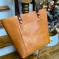 Full Grain Veg Tan Classic Tote in Premium Saddle