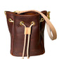 Emery Drawstring Bucket in Tan Kodiak