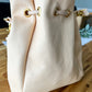Emery Drawstring Bucket in Milled Vegetable Tan