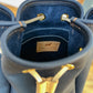 Emery Drawstring Bucket in Navy Kodiak