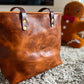 Medium Tote in Maple Glazed Bison Leather