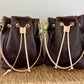 Emery Drawstring Bucket in Mocha
