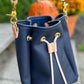 Emery Drawstring Bucket in Navy Kodiak
